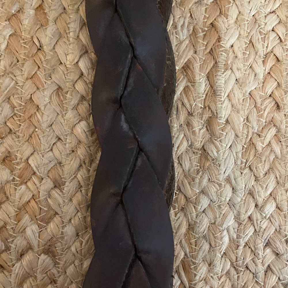 Brighton Brown Braided Belt with Silver Buckle - Picture 3 of 4